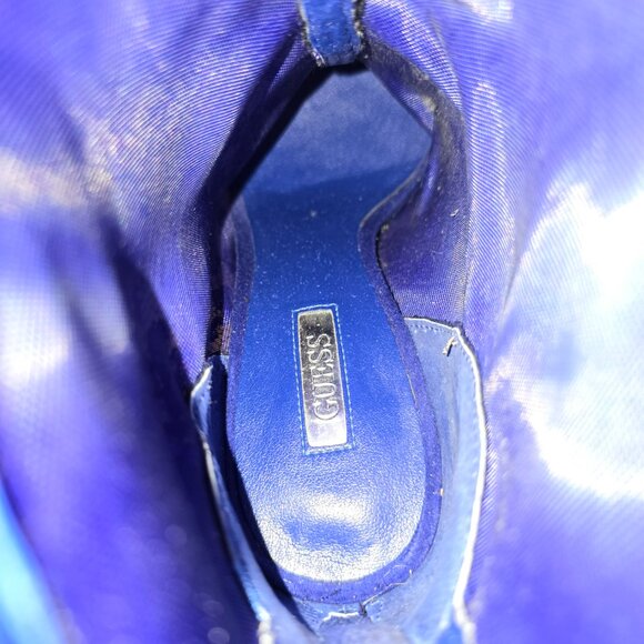 GUESS Arya Cobalt Mid Calf Lace Booties Size 7M NWOB - Picture 10 of 11